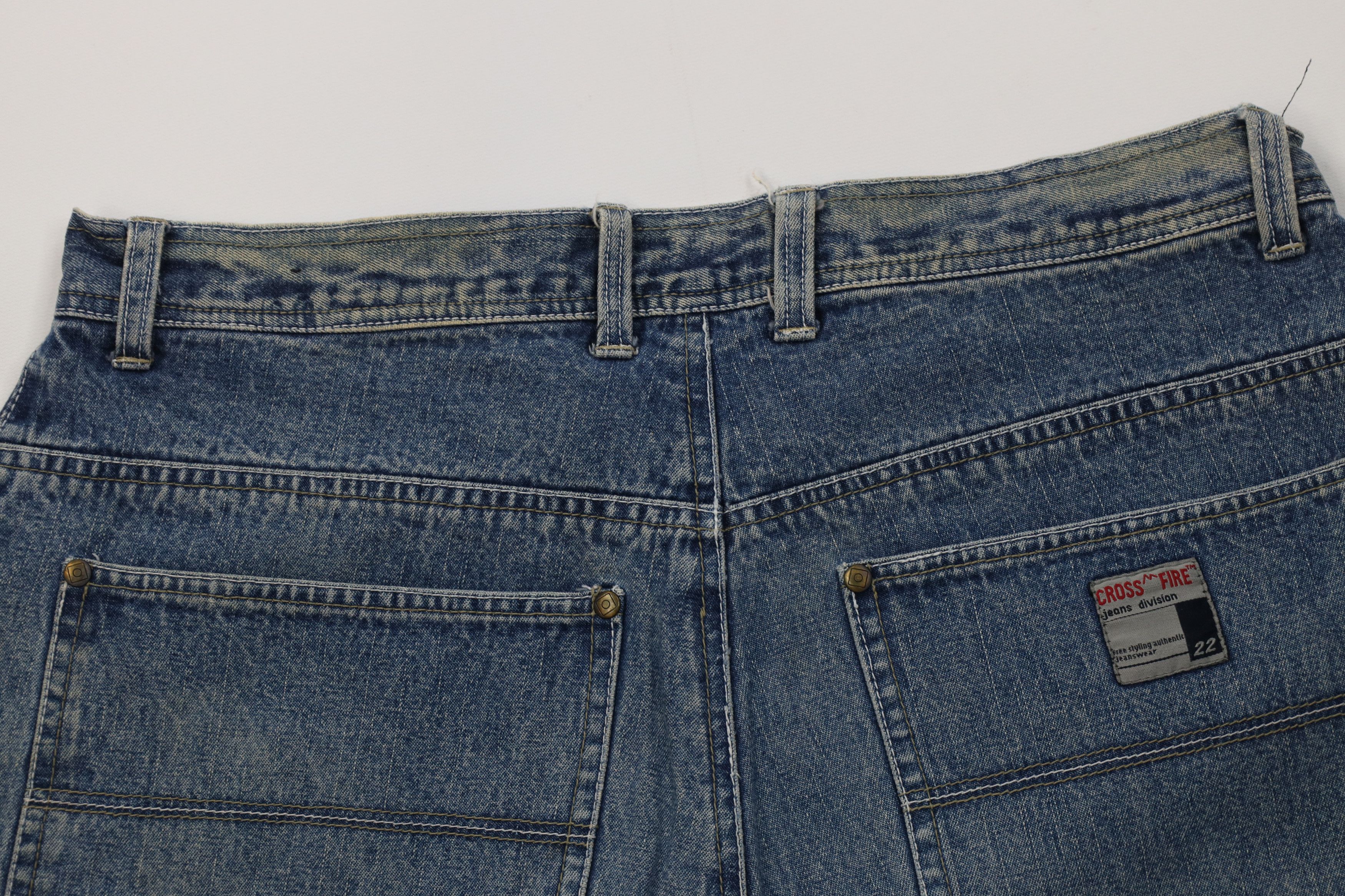 Vintage Vintage 90s Y2K Streetwear Baggy Fit Denim Jean Shorts Blue Size US 34 / EU 50 - 10 Thumbnail