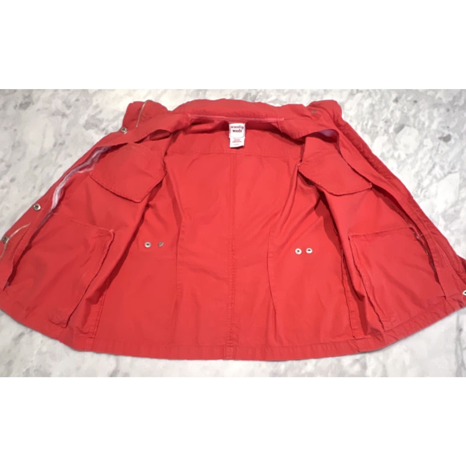 Vintage VINTAGE Scandia Woods Travel Best Vest Women’s Small Red Twill Zip Pockets Cotton Summer Spring Mid-Length Sleeveless Pockets Zipper Snaps Womens Size S / US 4 / IT 40 - 4 Thumbnail