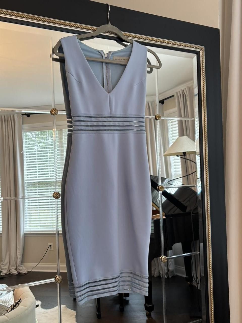 Other Blessed Are The Meek Blue Sleeveless Bodycon Midi Dress Size XS / US 0-2 / IT 36-38 - 1 Thumbnail