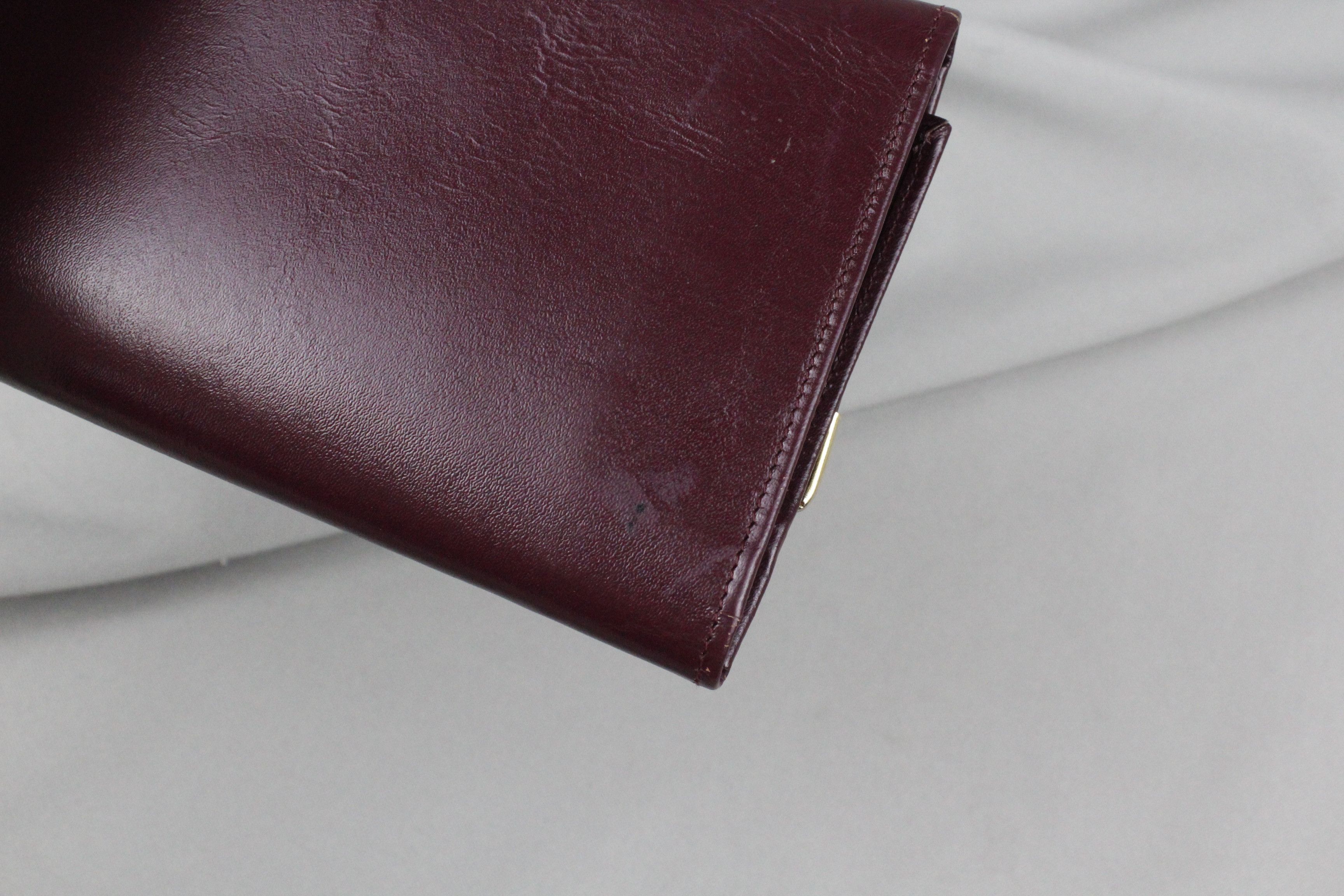 Cartier Vintage Cartier Logo Burgundy Leather Wallet Size ONE SIZE - 9 Thumbnail