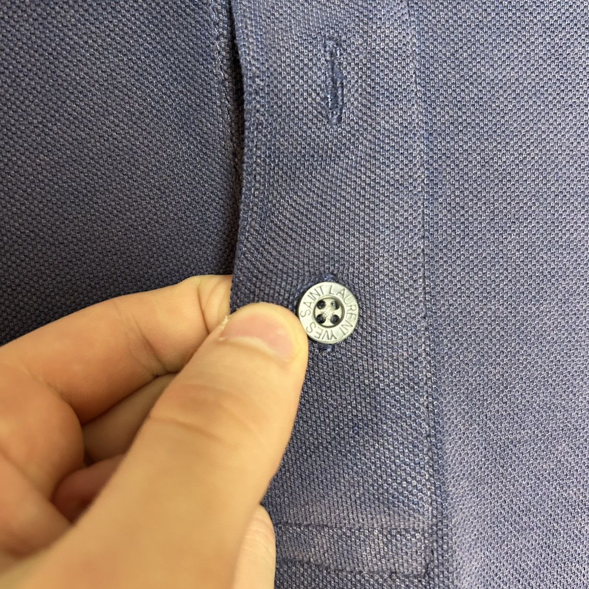 Yves Saint Laurent Luxury Yves Saint Laurent small logo faded distressed polo Size US L / EU 52-54 / 3 - 5 Thumbnail