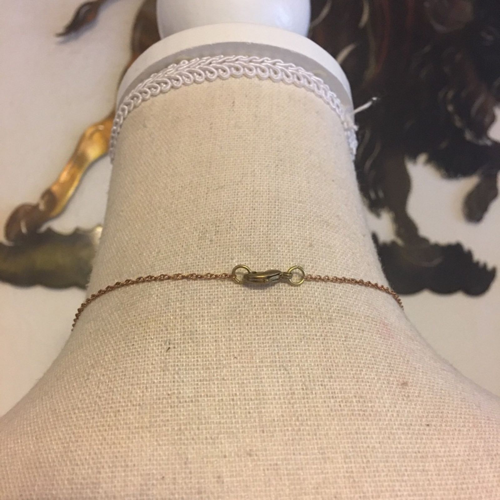 Jewelry Natural stone look hammered gold pendant necklace Size ONE SIZE - 5 Thumbnail