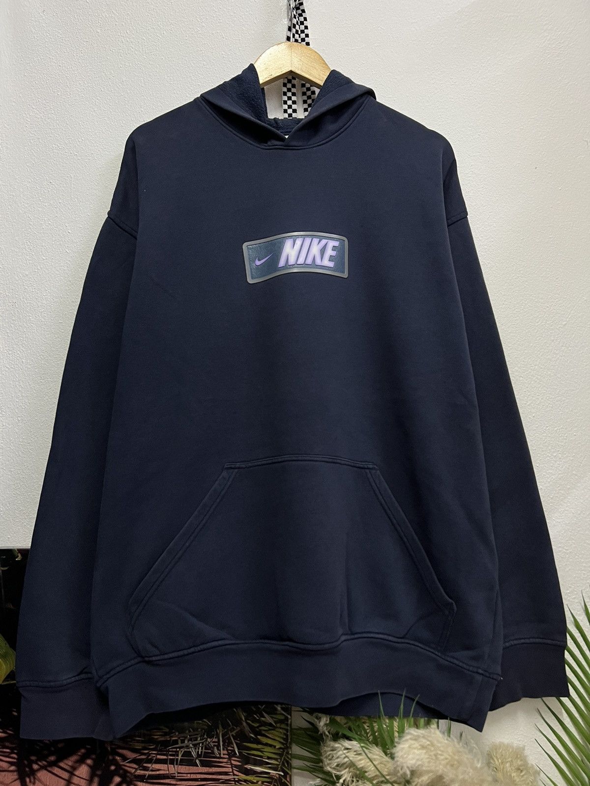 Nike × Vintage Nike Y2K Box Logo Hoodie Size US XL / EU 56 / 4 - 1 Thumbnail
