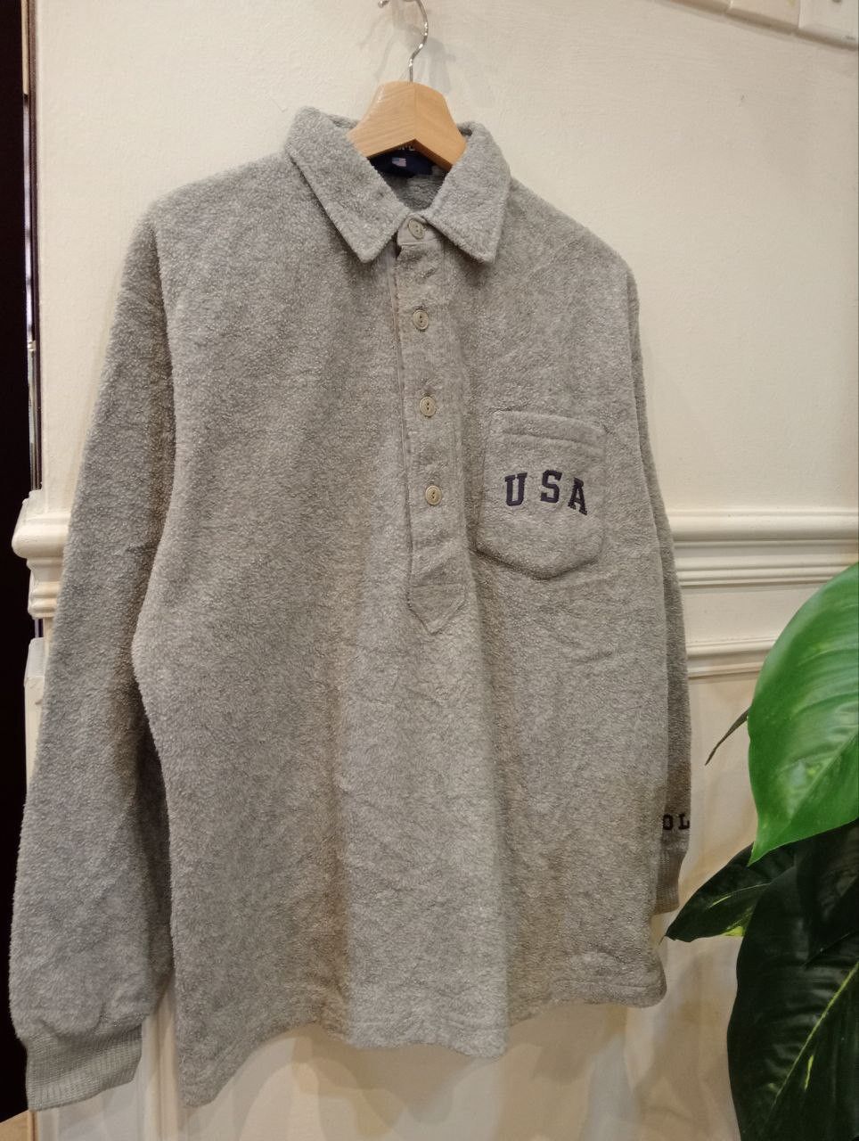 Polo Ralph Lauren VINTAGE 90S POLO SPORT RALPH LAUREN USA HALF BUTTON FLEECE Size US M / EU 48-50 / 2 - 2 Thumbnail