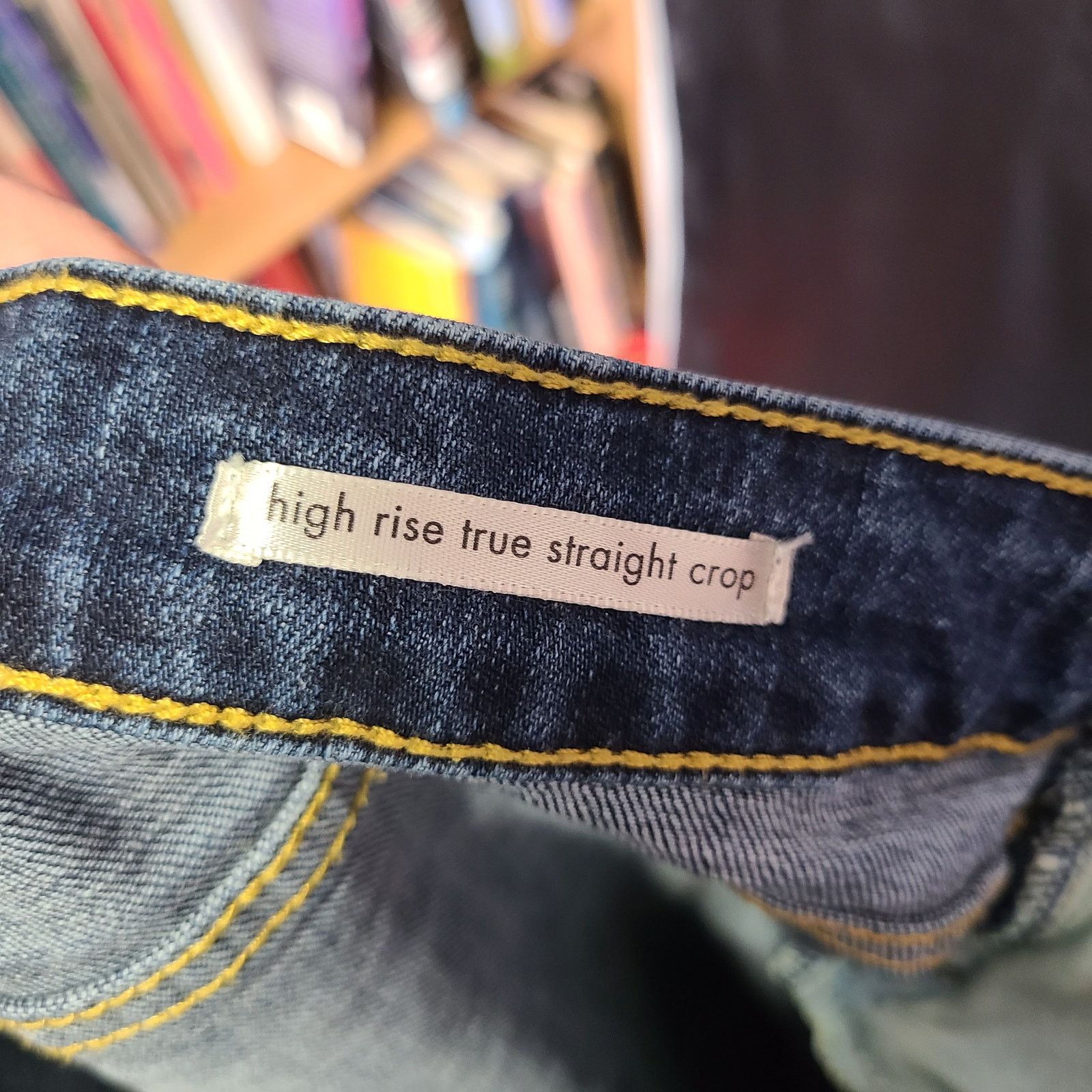 Wrangler Wrangler dark blue high-rise true straight crop size 12 Size 34" / US 12 / IT 48 - 9 Thumbnail