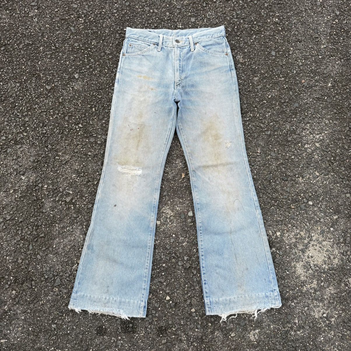 Japan Blue × Jean × Vintage VINTAGE BLUE WAY FLARE FADED RUSTY JEAN DENIM PANTS Size US 30 / EU 46 - 3 Thumbnail