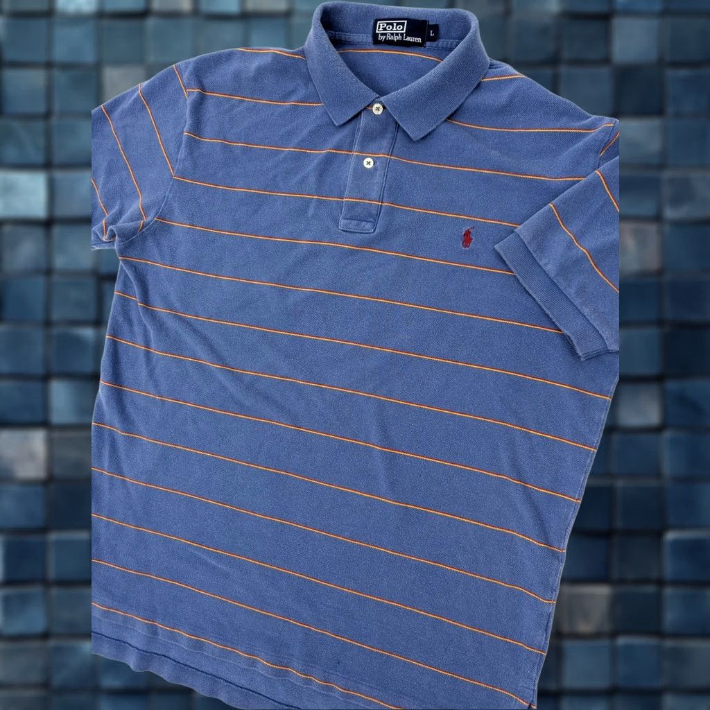Polo Ralph Lauren Polo Ralph Lauren Polo Shirt Men L 100% Cotton Blue Collar Golf Polo Short Sleeve Vintage 90s Classic Preppy Pony Logo Vtg Size US L / EU 52-54 / 3 - 1 Thumbnail