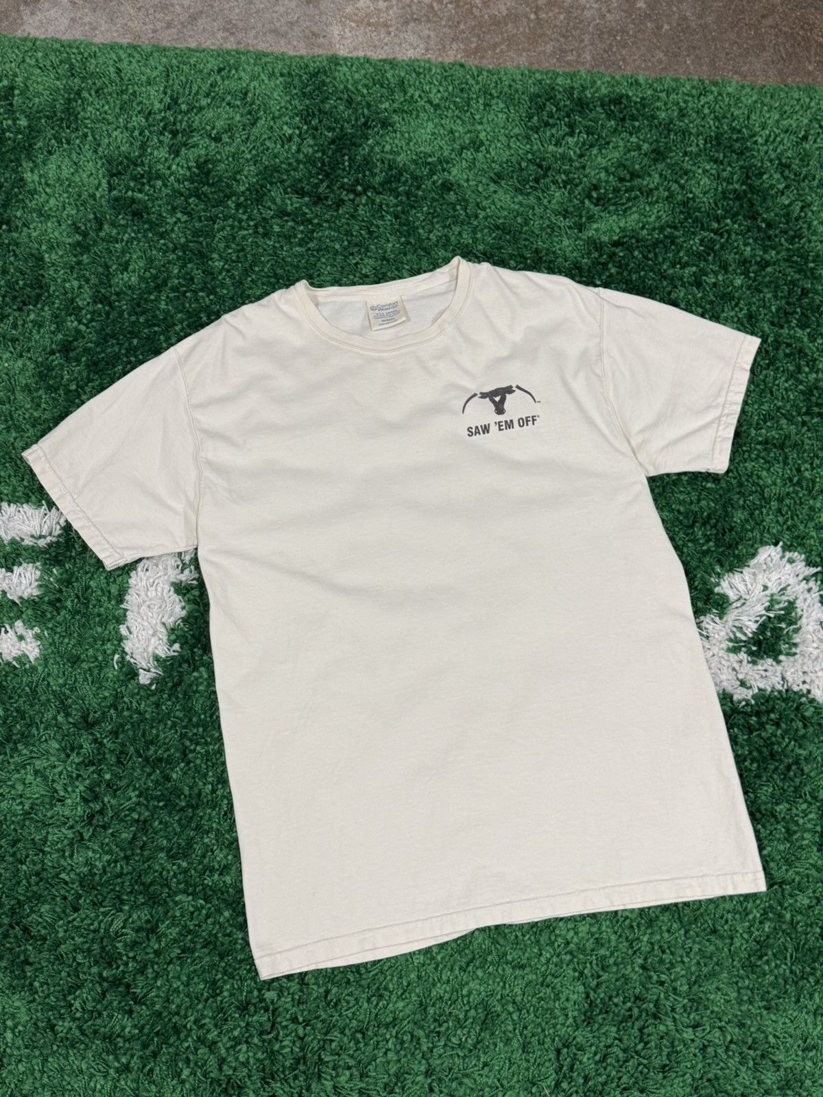 Vintage Saw Them Off Anti UT University of Texas Longhorns Tee White Size US M / EU 48-50 / 2 - 1 Thumbnail