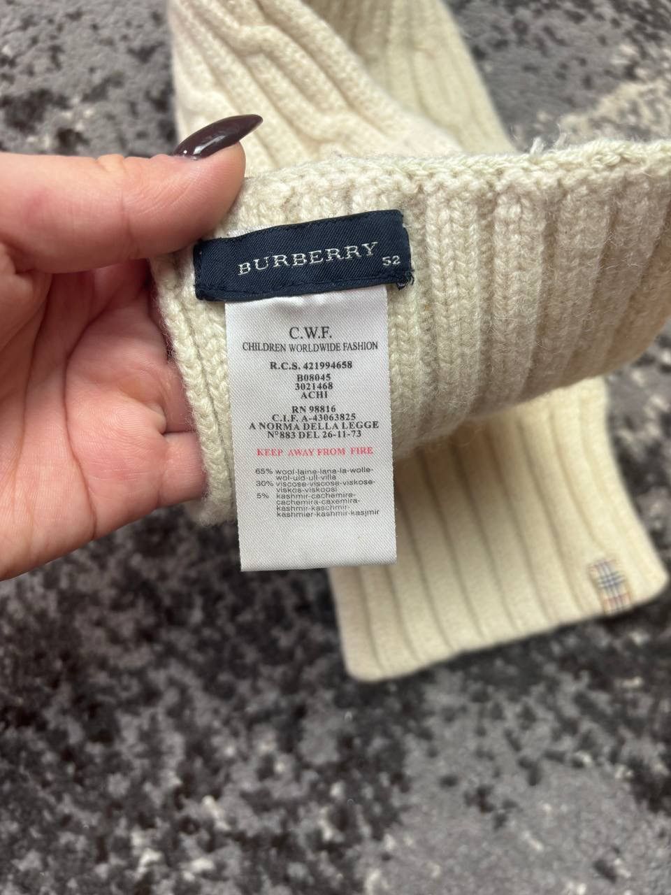 Burberry × Vintage Vintage y2K Burberry Wool Knitted Scarf Hand Size ONE SIZE - 6 Thumbnail