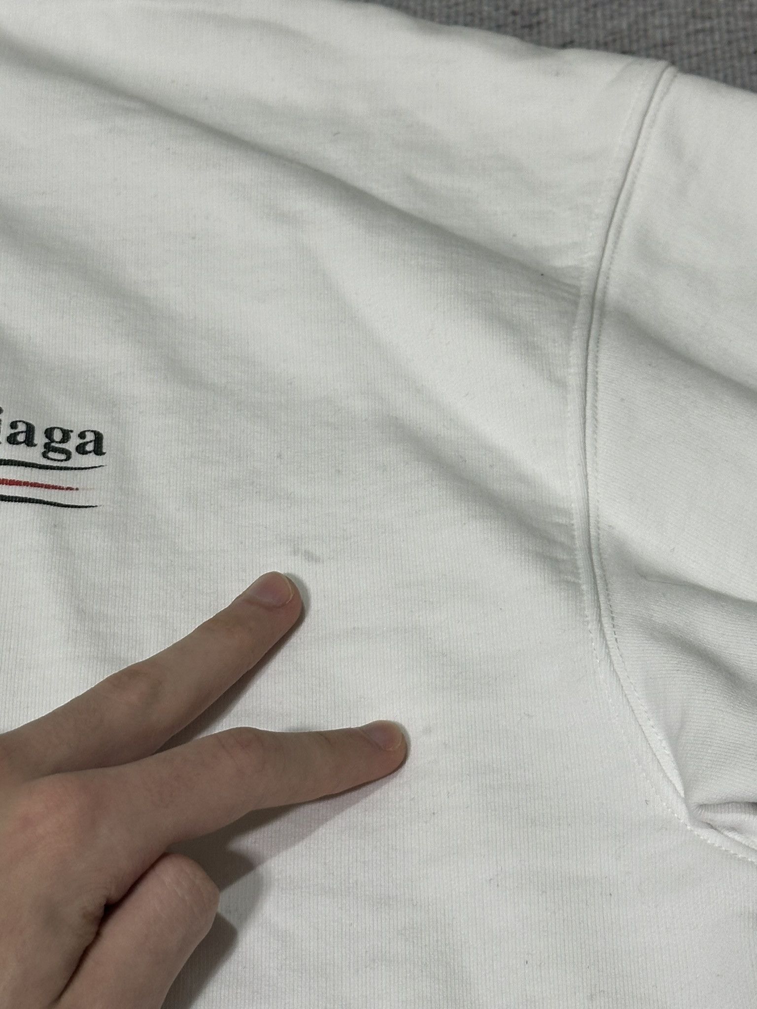 Balenciaga Balenciaga Sweatshirt Political Logo Print White Hoodie Size XS / US 0-2 / IT 36-38 - 14 Thumbnail
