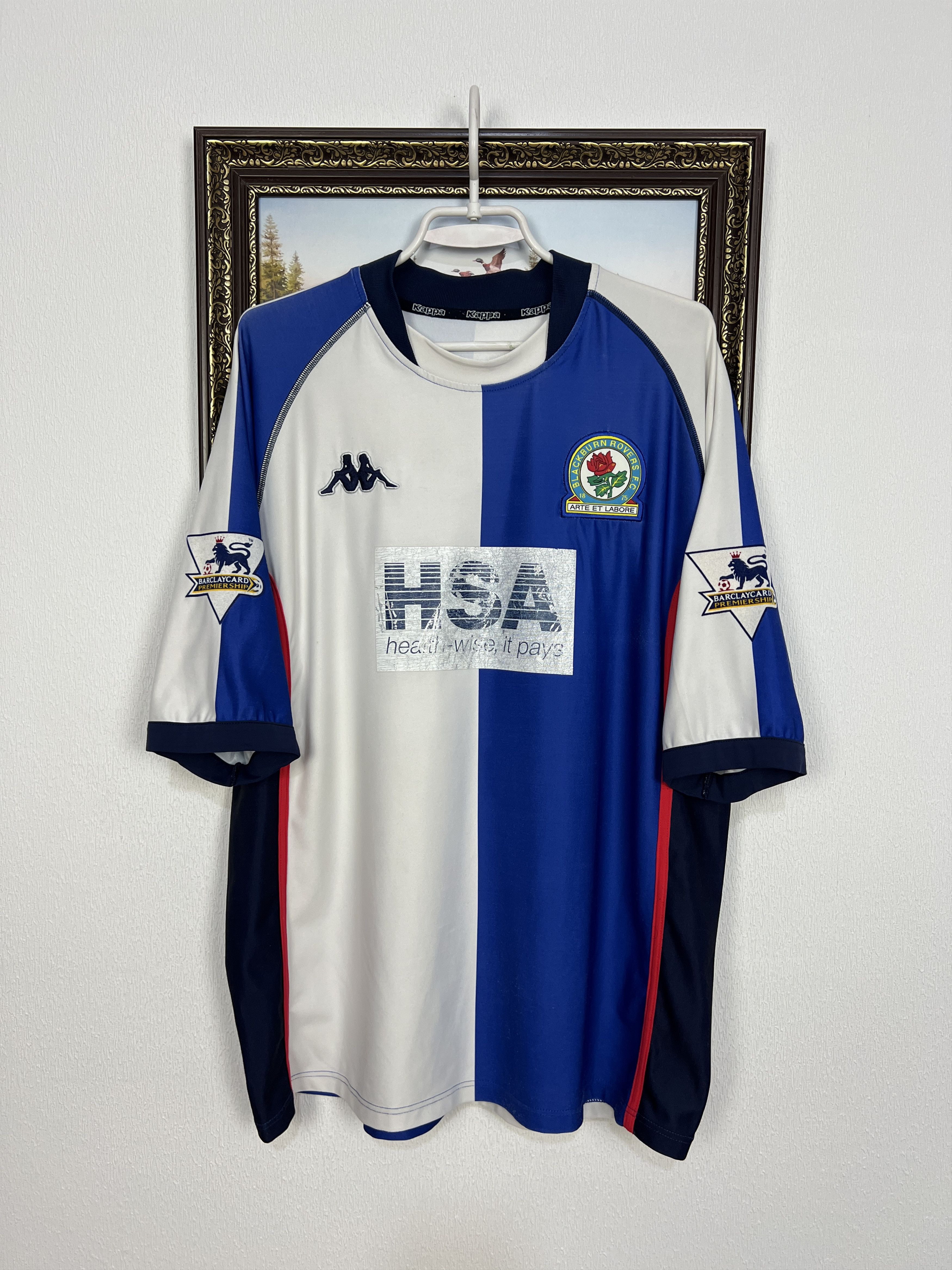 Kappa Blackburn Rovers Home football shirt 2003 #10 Jansen Kappa Size US XXL / EU 58 / 5 - 5 Thumbnail