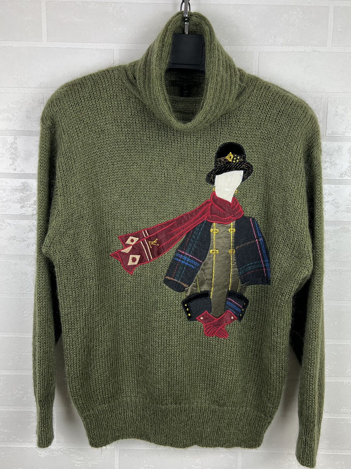 Louis Vuitton LOUIS VUITTON Sweater Turtleneck Mohair Knit Lady Big Logo Size L / US 10 / IT 46 - 1 Thumbnail
