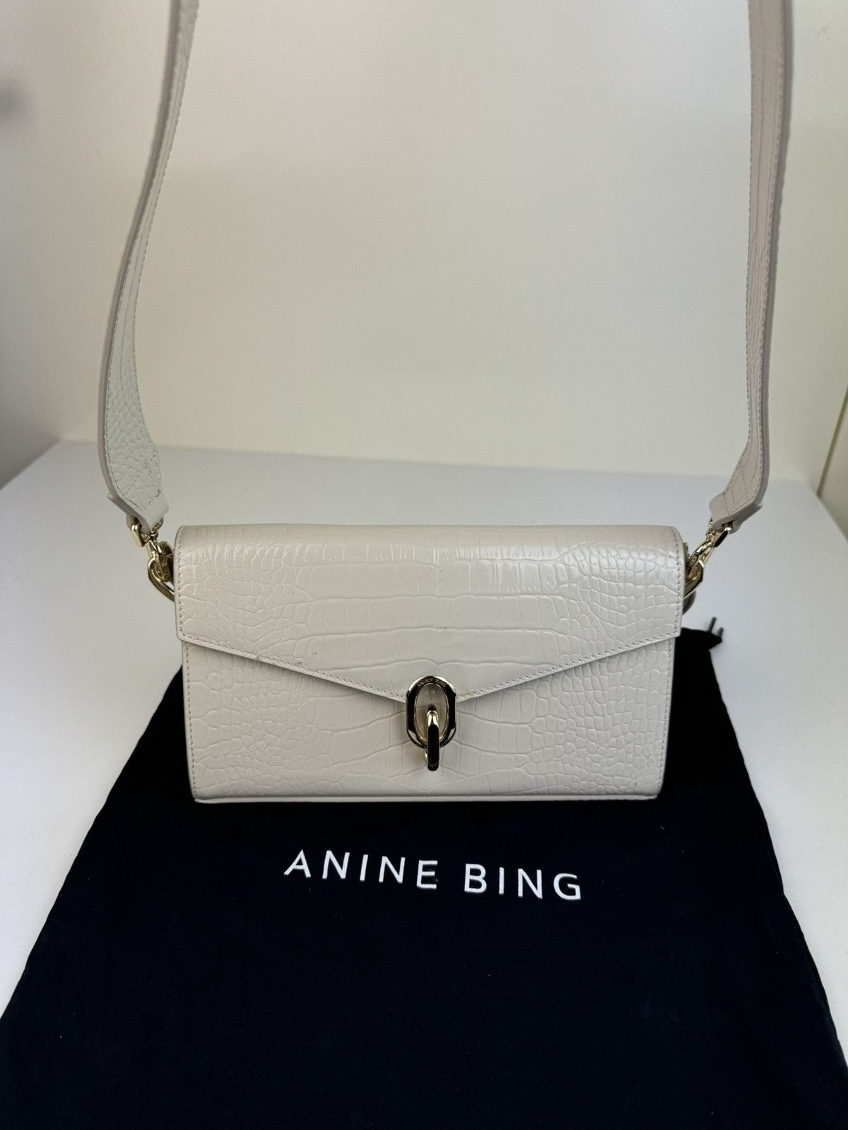 Anine Bing Anine Bing Colette leather croco embossed bag hand crossbody Size ONE SIZE - 5 Thumbnail