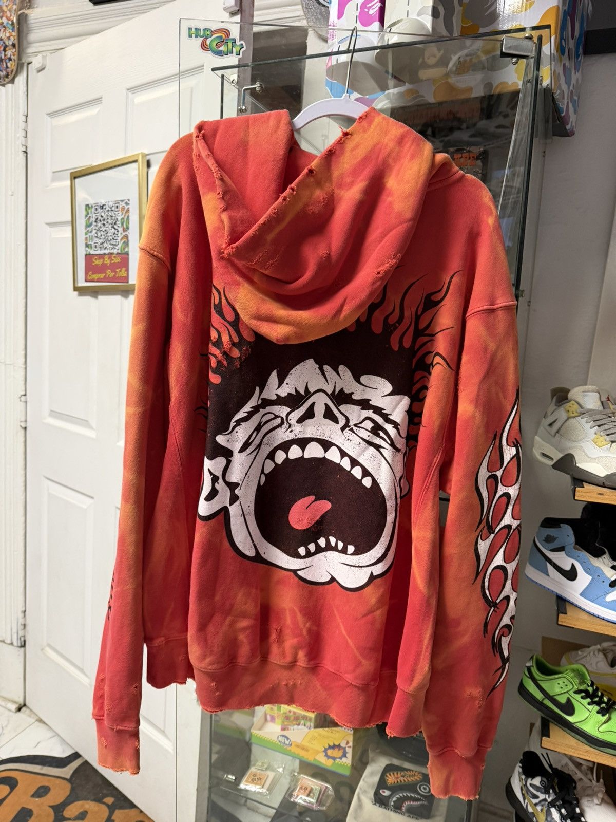HELLSTAR Hellstar Records Orange/Red Tie Dye Hoodie Size US XL / EU 56 / 4 - 2 Thumbnail