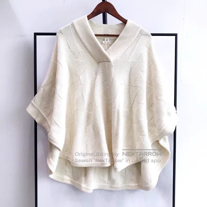 Hermes Hermes Beige Wool Cloak Sweater Size XXS / US 00 / IT 34 - 1 Thumbnail