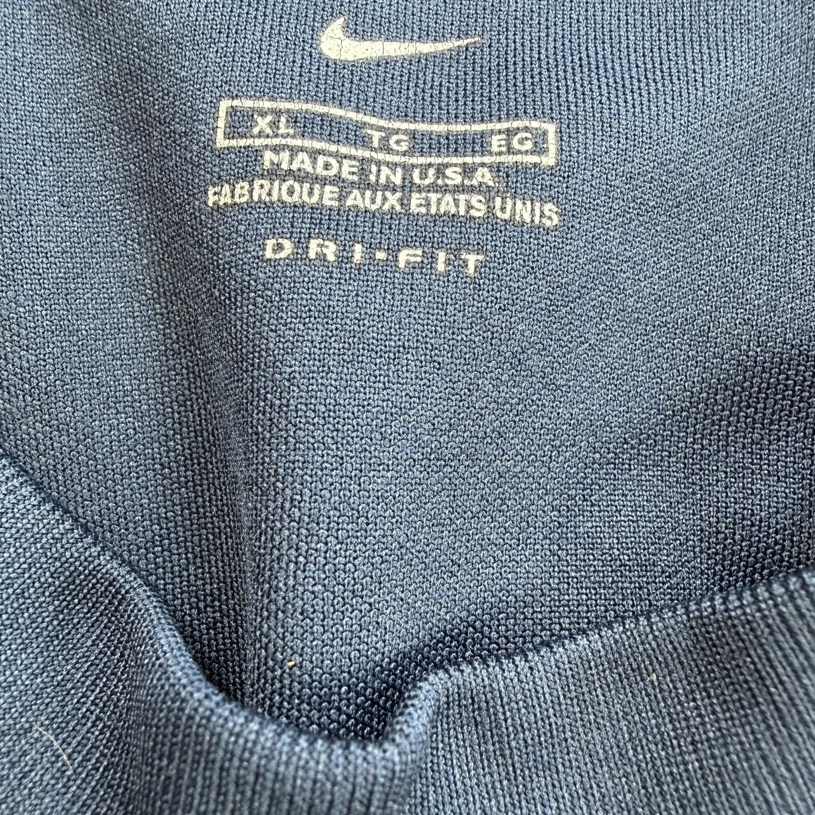 Nike Vintage Nike Dri Fit T Shirt Made In USA Navy S Swoosh Y2K Size US XL / EU 56 / 4 - 4 Thumbnail