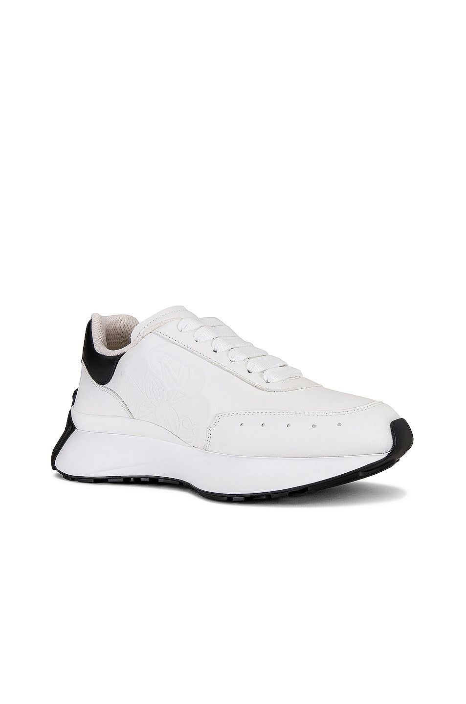 Alexander McQueen o1w1db10925 Sprint Runner in White/Black Size US 7.5 / IT 37.5 - 3 Thumbnail