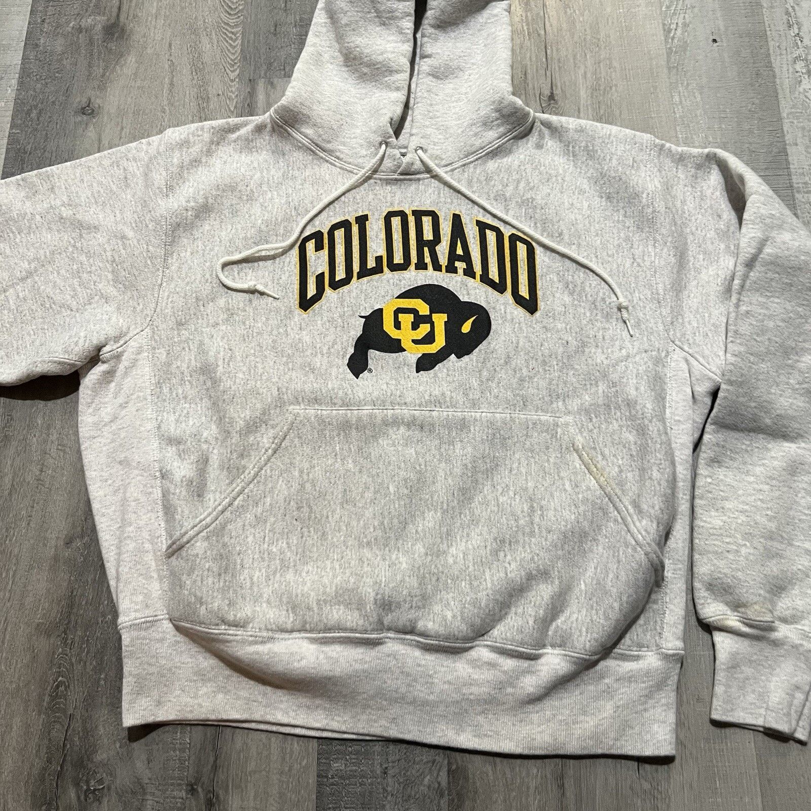 Lee VTG University Of Colorado 90s Hoodie Grey CU Buffs College Size US M / EU 48-50 / 2 - 4 Thumbnail