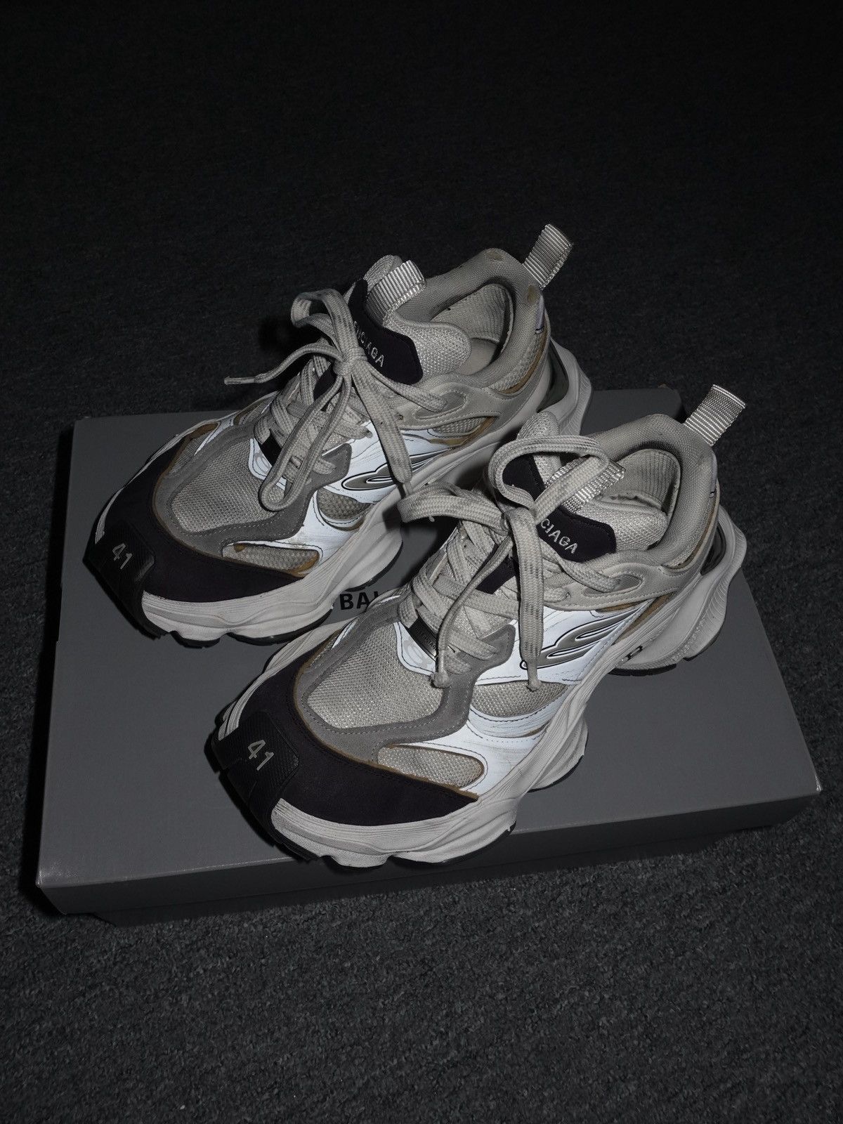 靴 BALENCIAGA Cargo Sneaker \"White/Grey\" 40 バレンシアガ - BALENCIAGA | CARGO-White-40の通販 | RESTIR リステア