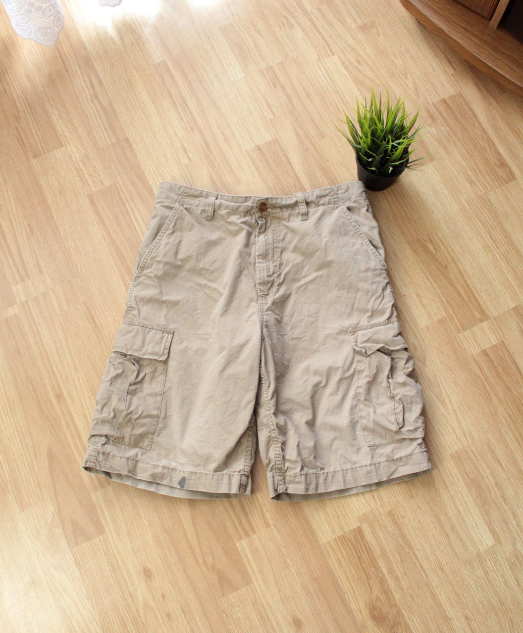 Carhartt × Vintage 🔥 Carhartt Mens Cargo Shorts Work Logo Distressed Vintage Size US 32 / EU 48 - 3 Thumbnail