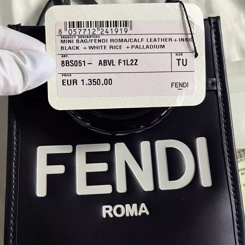 Fendi Fendi Black Mini Bag with Detachable Strap-2505 Size ONE SIZE - 7 Thumbnail