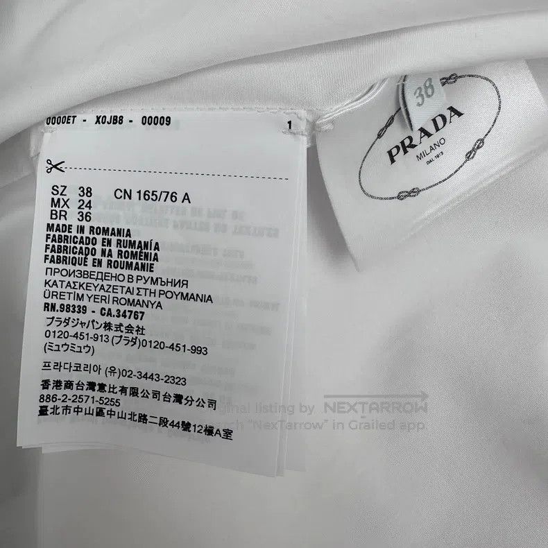 Prada Prada White shirt skirt Size XS / US 0-2 / IT 36-38 - 6 Thumbnail