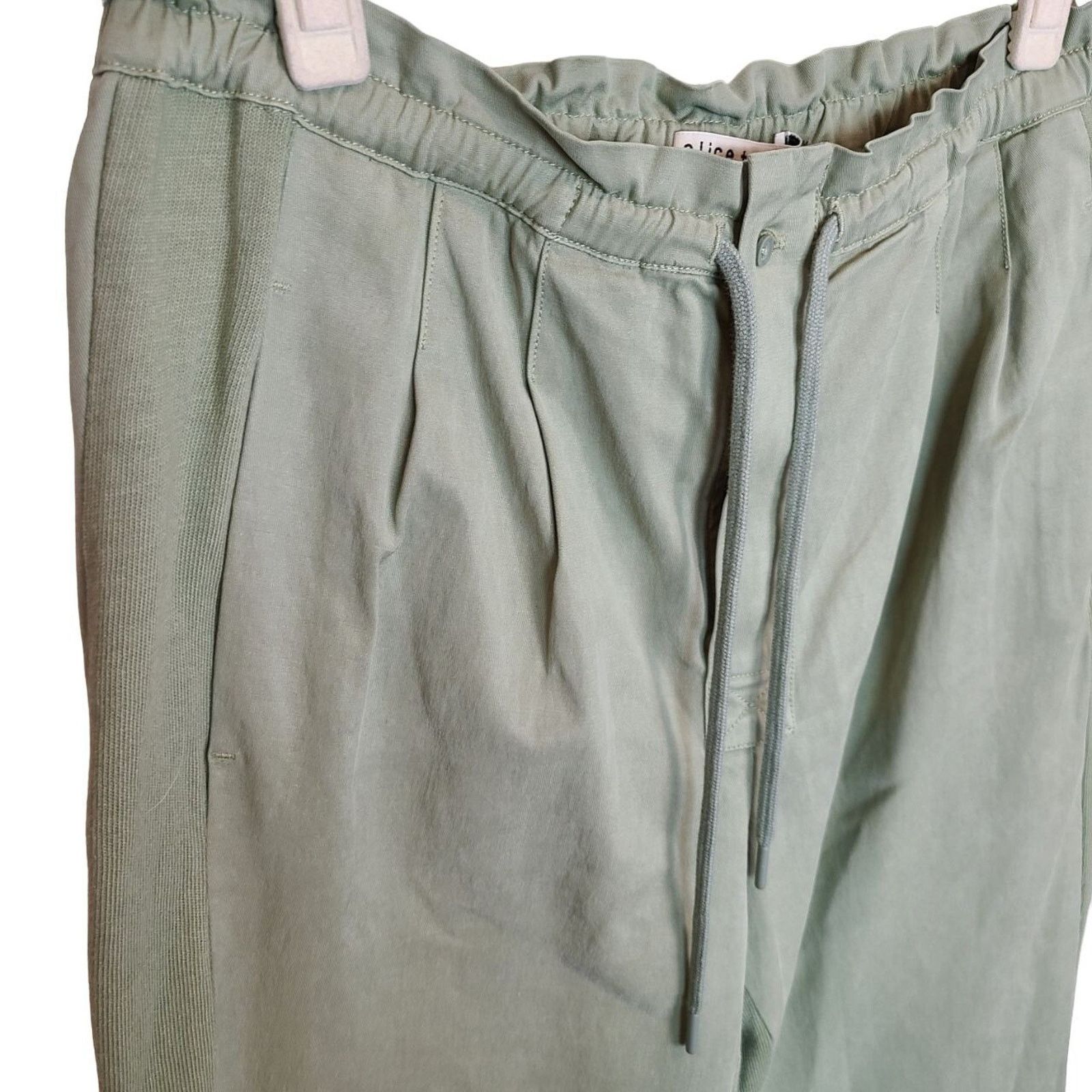 Alice + Olivia Alice + Olivia Womens Liliana Paperbag Pants M Sage Designer Size 30" / US 8 / IT 44 - 5 Thumbnail