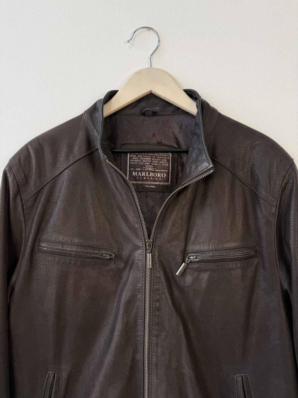 Marlboro Classics Malboro Classics Vintage 90s Brown Leather Jacket Size US XXL / EU 58 / 5 - 10 Thumbnail