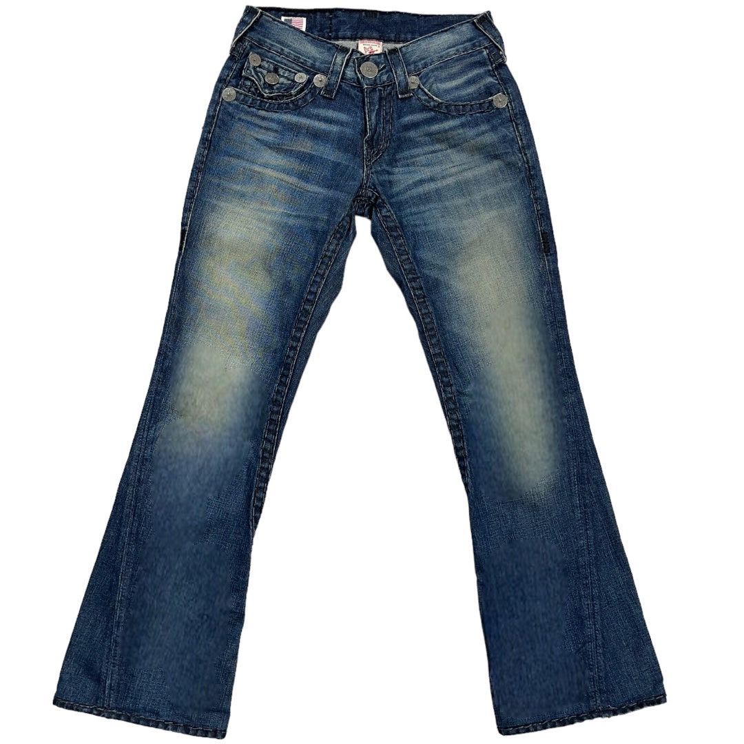 True Religion × Vintage TRUE RELIGION CONTRAST STITCH DENIM JEANS [30-28] Size US 30 / EU 46 - 4 Thumbnail