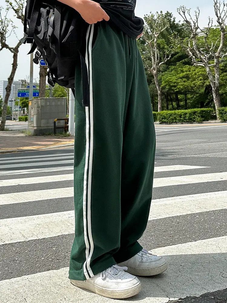 Japanese Brand × Jean Green Striped Track Pants Size US 32 / EU 48 - 4 Thumbnail
