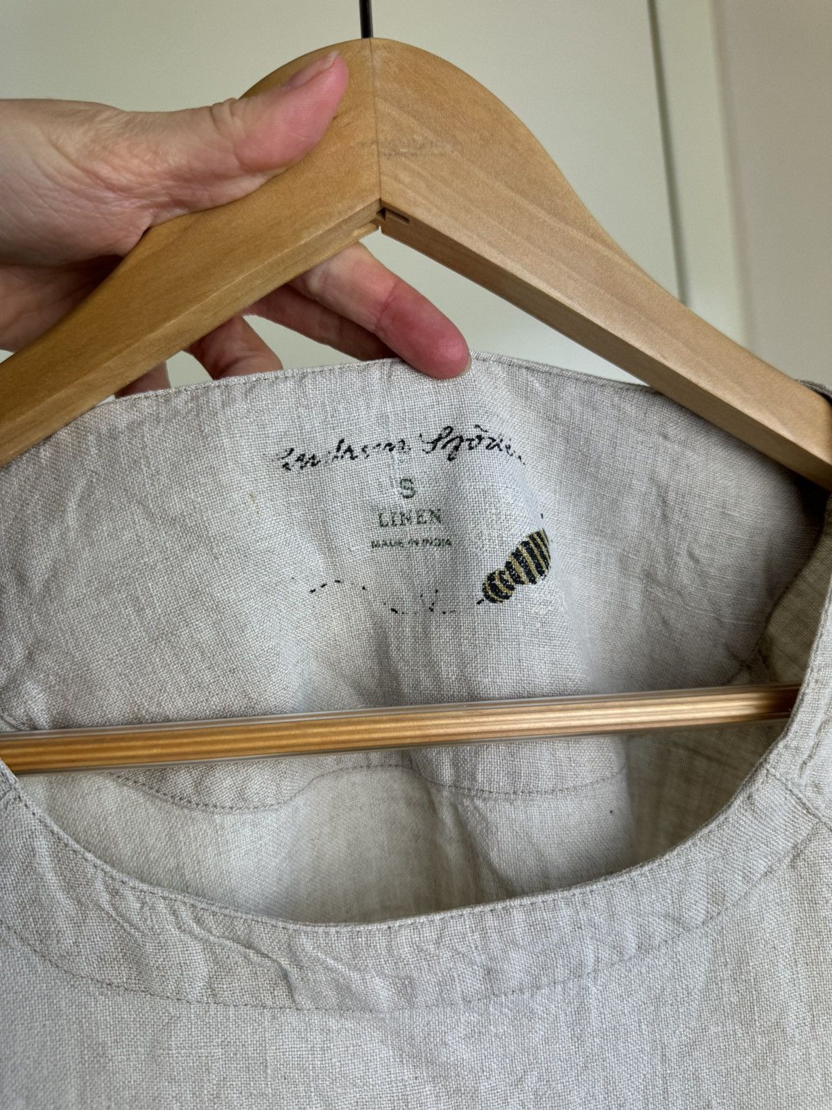 Rundholz Gudrun sjoden linen tunic shirt dress oversized beige S Size XS / US 0-2 / IT 36-38 - 10 Thumbnail