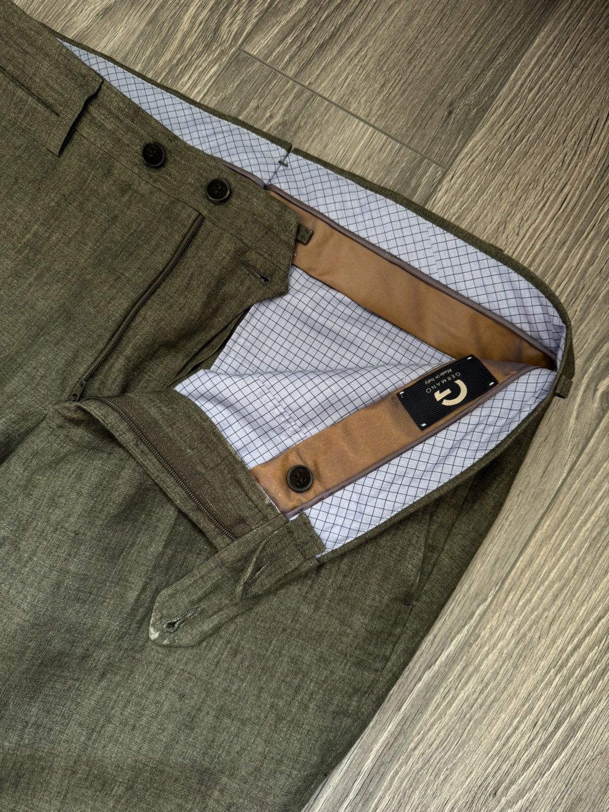 Other Germano Linen Trousers in Khaki Green 48 Size US 32 / EU 48 - 5 Thumbnail