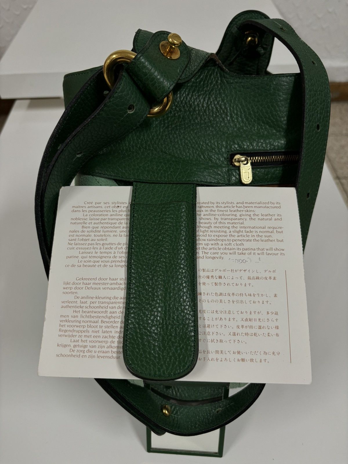 Delvaux RARE 1997 Souverain Leather Gold Hardware Shoulder Hand Bag Size ONE SIZE - 9 Thumbnail