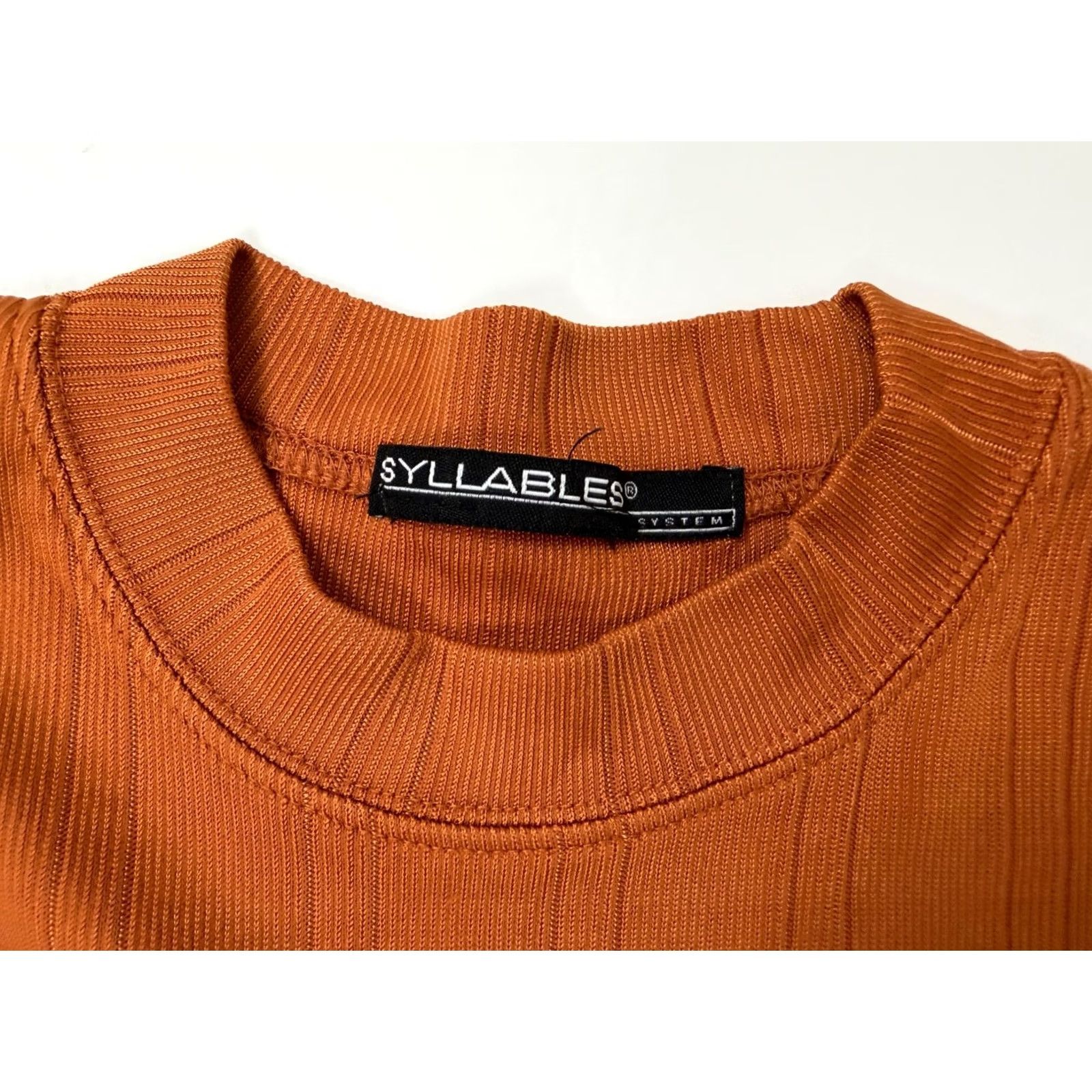 Vintage Vintage 90s Y2K Ribbed Shirt Men Large Silky Stretchy Polyester Burnt Orange Size US L / EU 52-54 / 3 - 4 Thumbnail