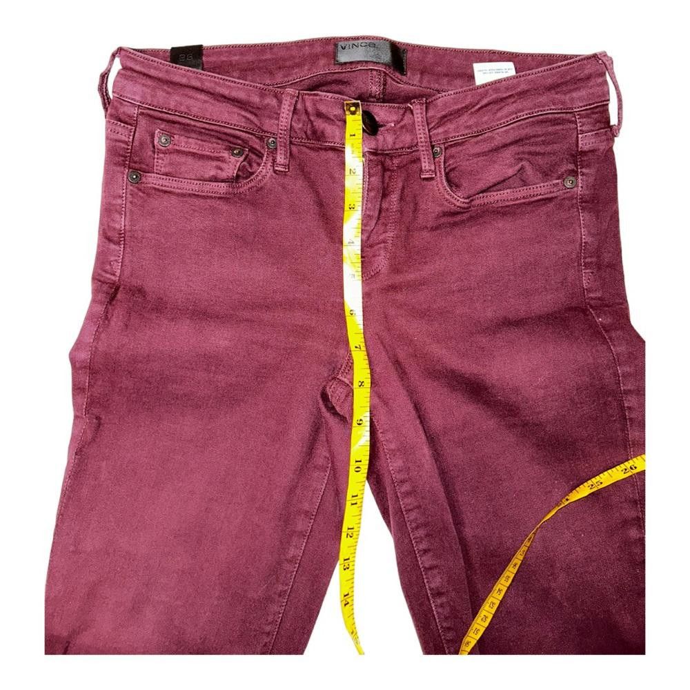 Vince Vince. I Riley Skinny Jeans Burgundy Size 26 Size 26" / US 2 / IT 38 - 7 Thumbnail