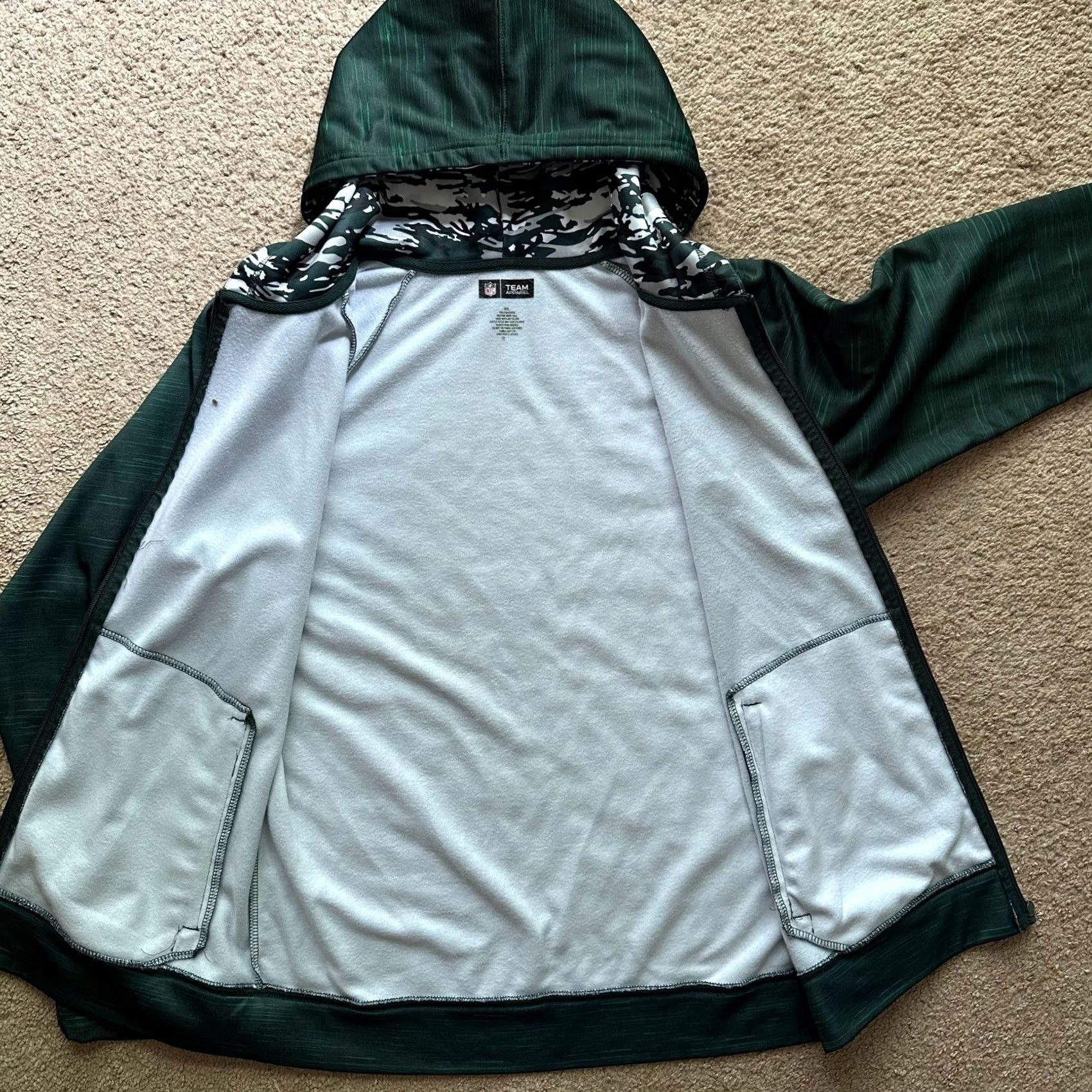 NFL NFL New York Jets Sweatshirt Womens 2XL Full Zip Green Hoodie Team Apparel Size XXL / US 16-18 / IT 52-54 - 3 Thumbnail