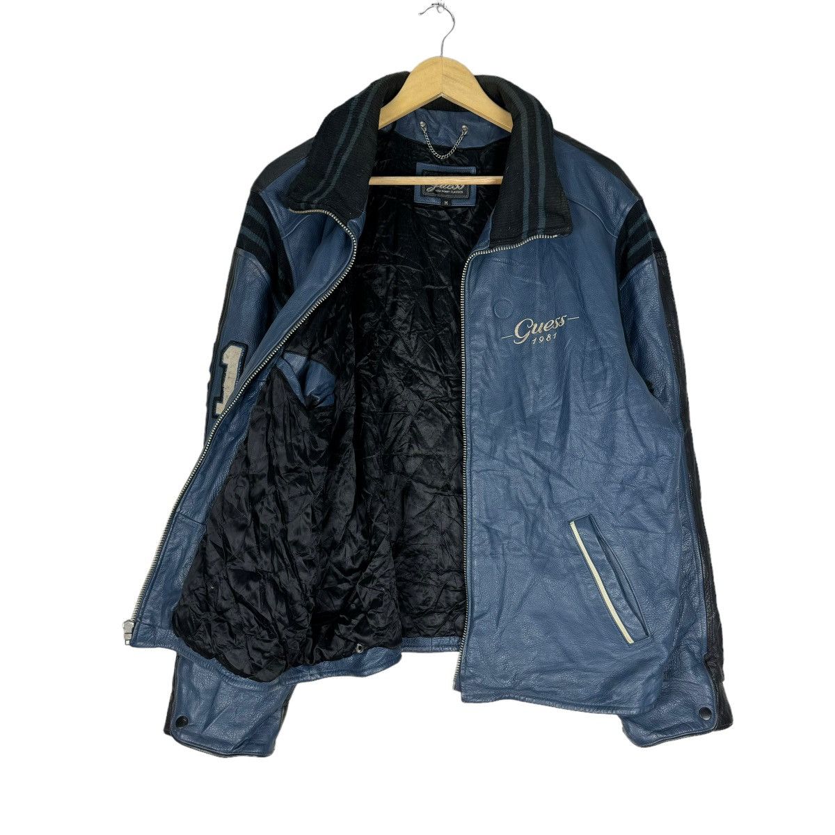 Georges Marciano × Guess × Vintage ☀️GUESS LEAGUE CHAMPION VARSITY LEATHER JACKET Size US M / EU 48-50 / 2 - 7 Thumbnail