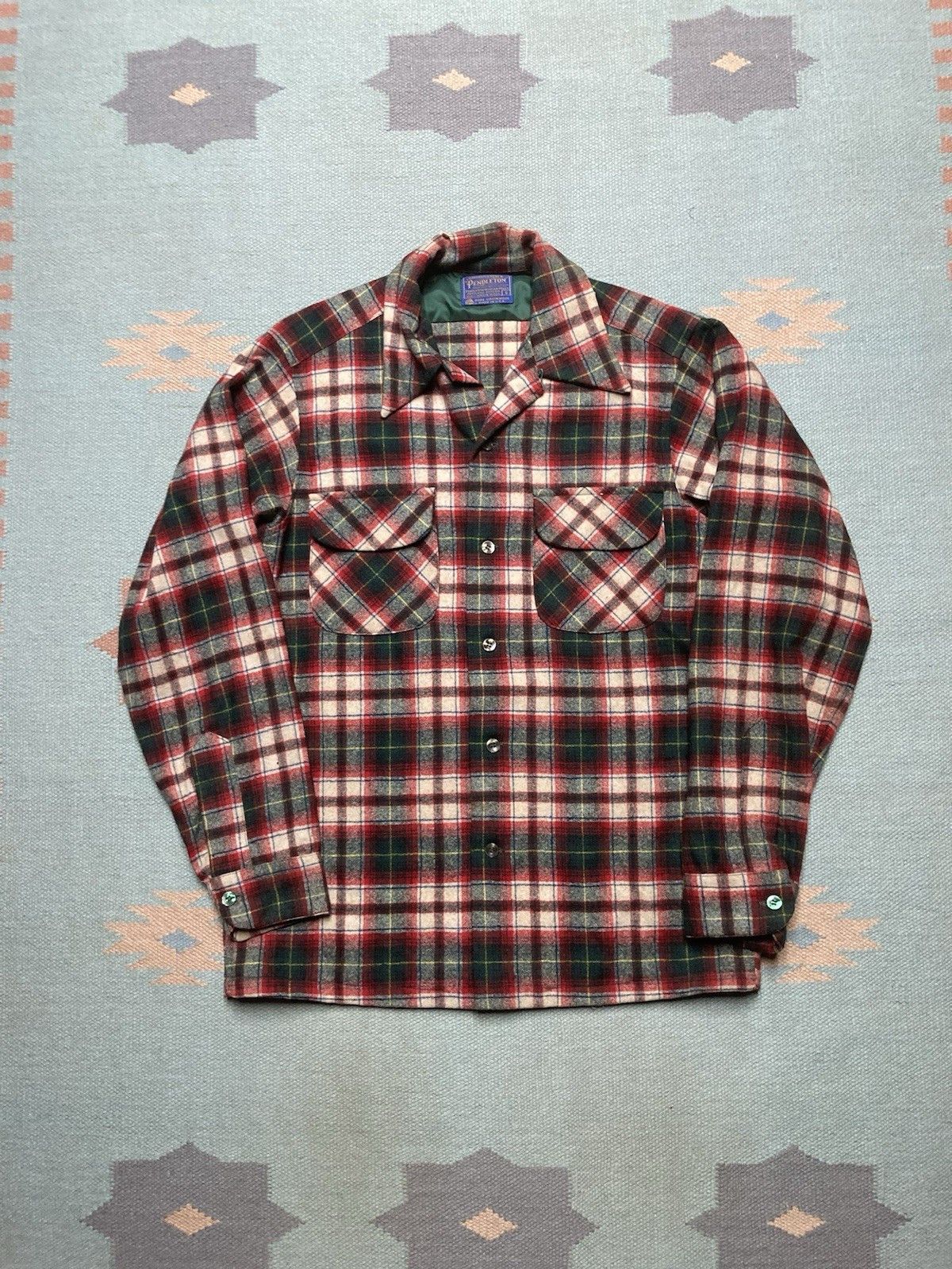 Vintage 60s Pendleton loop collar board shirt plaid Christmas small Size US S / EU 44-46 / 1 - 1 Thumbnail