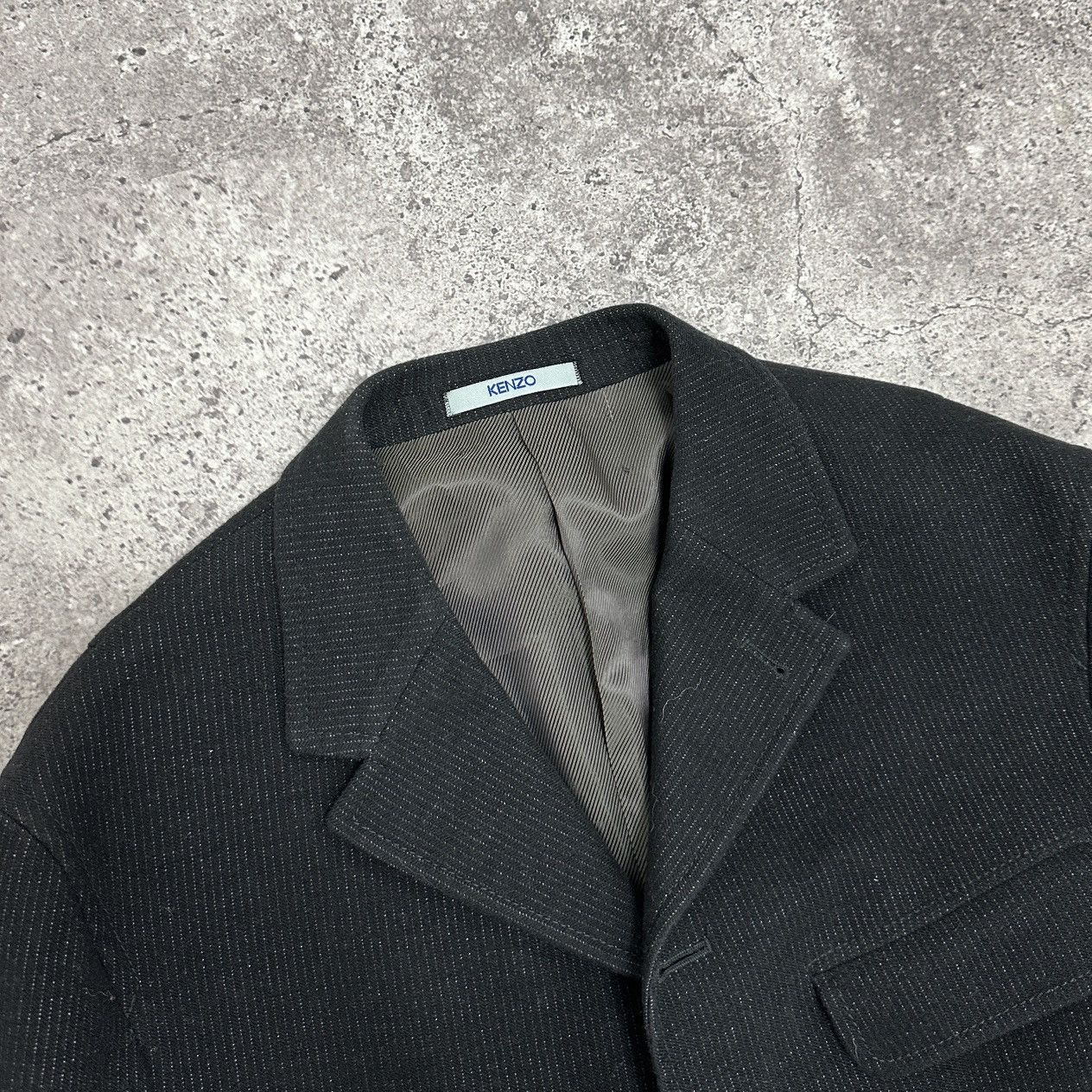 Kenzo Vintage 90s Kenzo Black Wool Jacket Blazer luxury y2k XL Size US XL / EU 56 / 4 - 7 Thumbnail