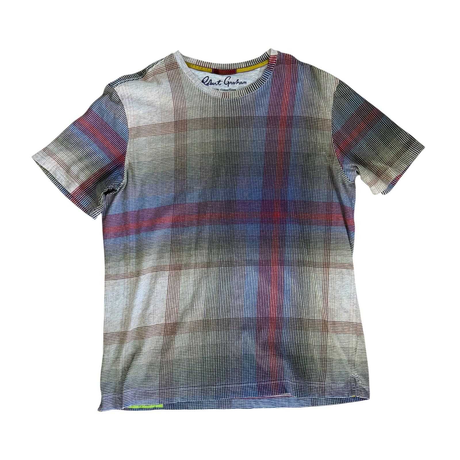 Robert Graham Robert Graham Large Multicolor Plaid Cotton T-Shirt Size L Size US L / EU 52-54 / 3 - 1 Thumbnail
