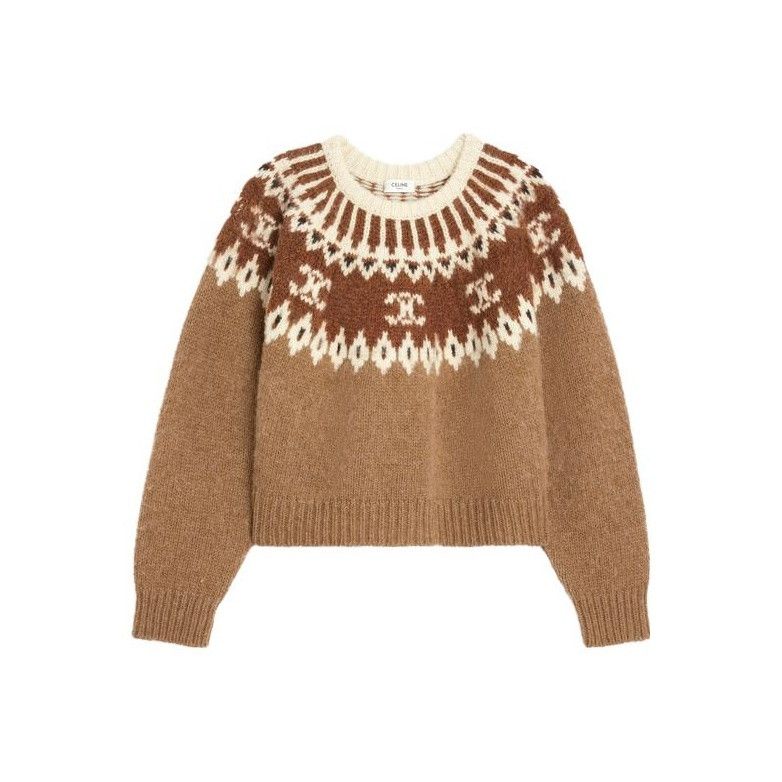 Celine CELINE Fair Isle Wool Sweater Size M Size M / US 6-8 / IT 42-44 - 1 Thumbnail