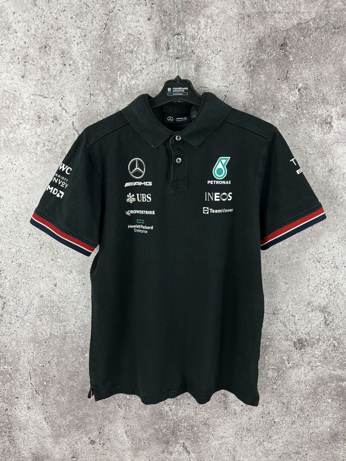 Mercedes-Benz × Racer Worldwide × Tommy Hilfiger AMG Mercedes Petronas Formula Team Polo T-Shirt Black Size L Size US L / EU 52-54 / 3 - 1 Thumbnail