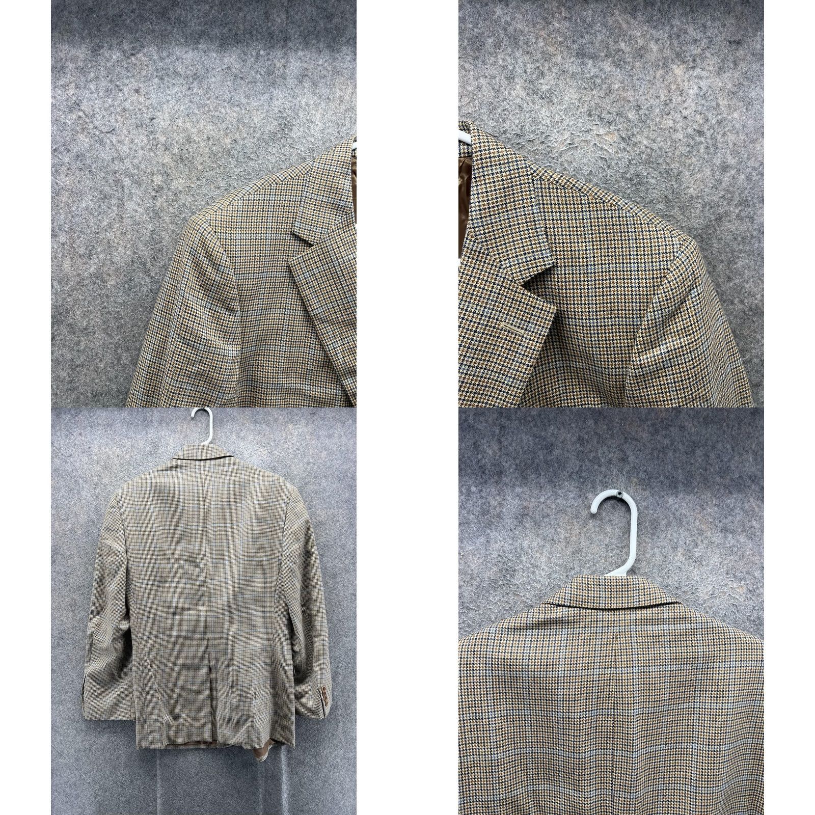 Brooks Brothers Brooks Brothers Sport Coat Mens Large 41R Brown Tweed Check Jacket Italy Blazer Coat Suit Jacket Size 42R - 8 Thumbnail
