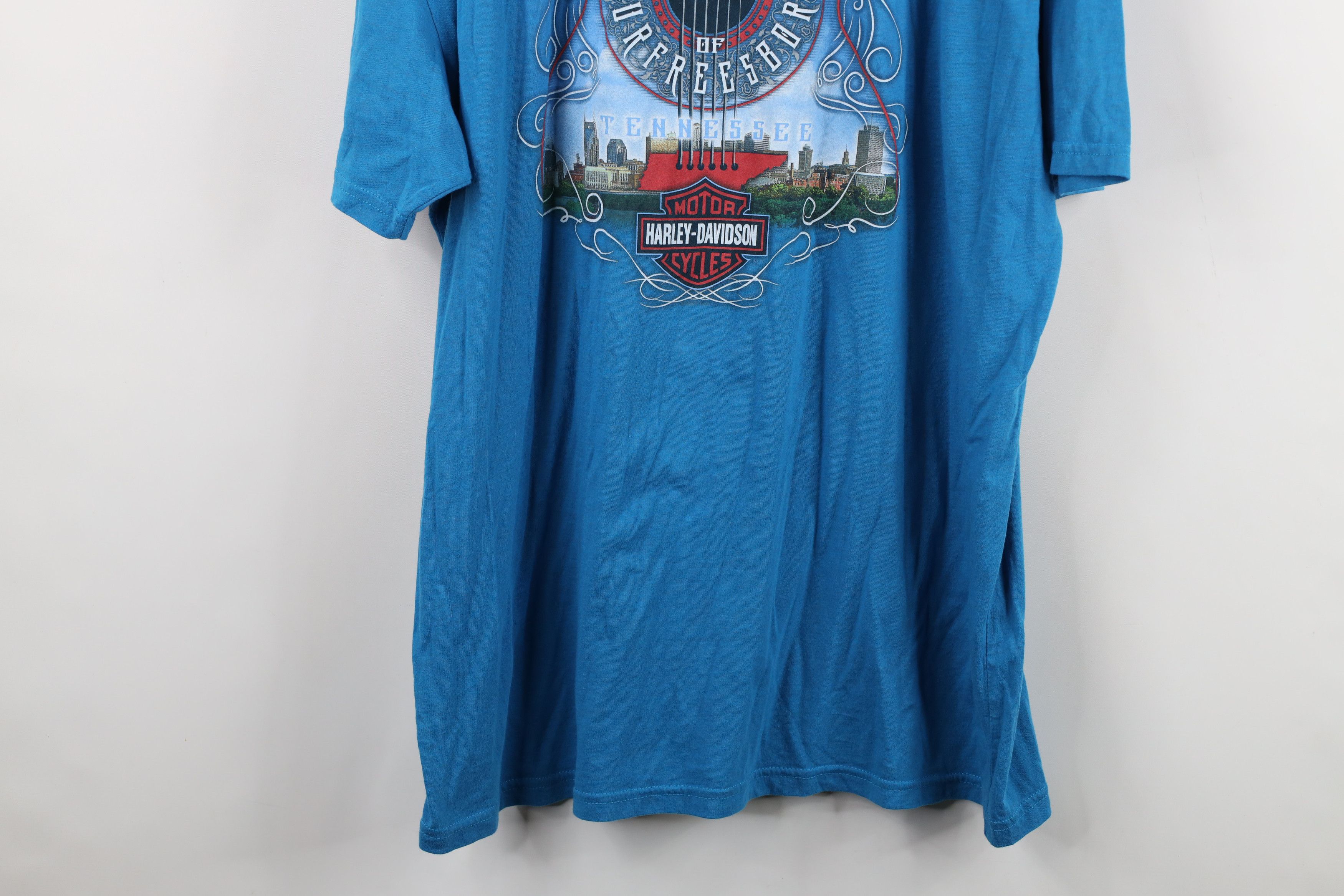 Harley Davidson Harley Davidson Spell Out Big Logo Jersey Knit T-Shirt Blue Size US XXL / EU 58 / 5 - 16 Thumbnail