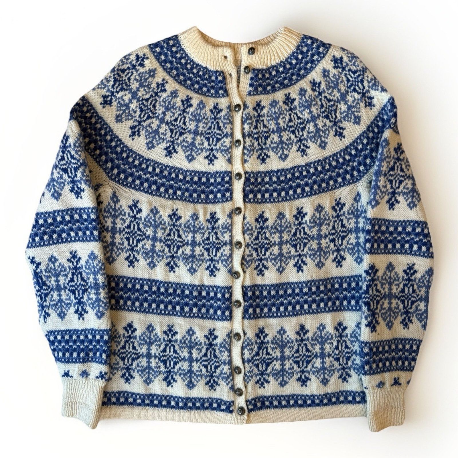 Vintage Vintage Paul Mage Cardigan Women's L Blue Nordic Art Heavy Size L / US 10 / IT 46 - 1 Thumbnail