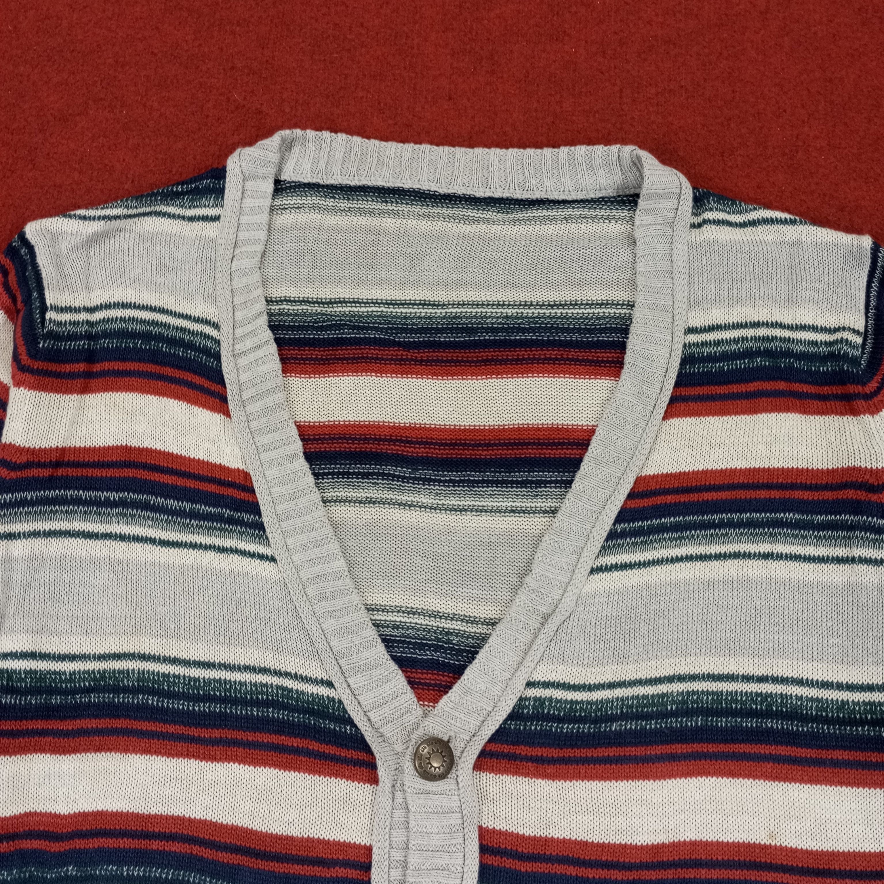 Vintage Sorri Dere Stripes Pocket Design Cardigan Sweater Size M / US 6-8 / IT 42-44 - 3 Thumbnail