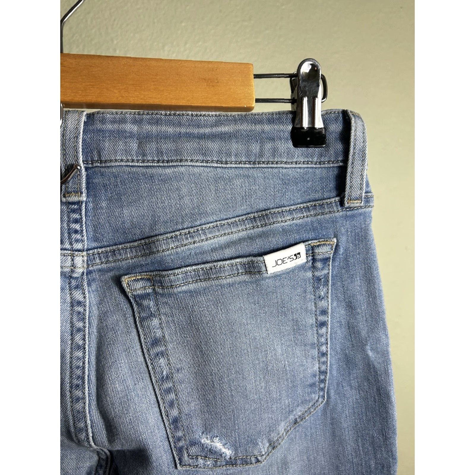 Vintage joes jeans Womens Slim Ankle 25 Light Wash Distressed Jeans 25x29 Womens Size 42" / US 20 - 7 Thumbnail