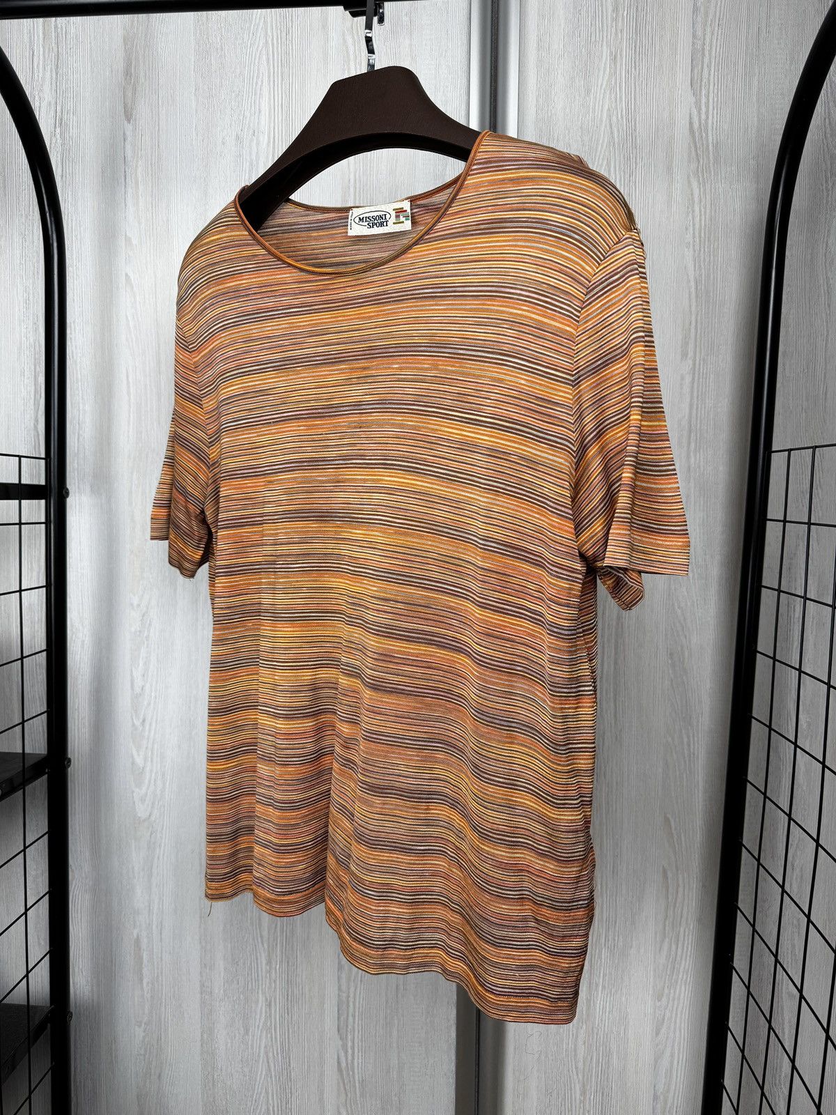 Missoni Missoni Sport Orange Striped Cotton Viscose SS tee shirt 48 Size XL / US 12-14 / IT 48-50 - 5 Thumbnail