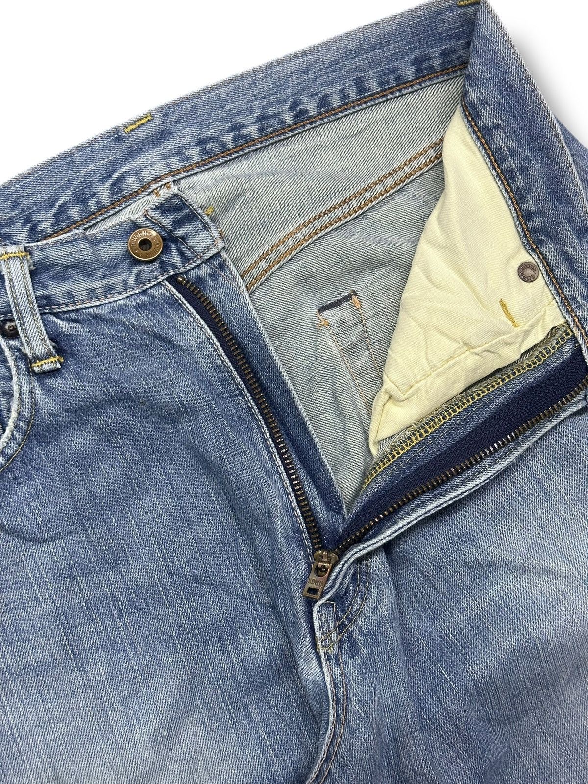 Edwin Vintage Edwin 505 Selvedge Japan Denim Straight Leg Faded Size US 30 / EU 46 - 12 Thumbnail