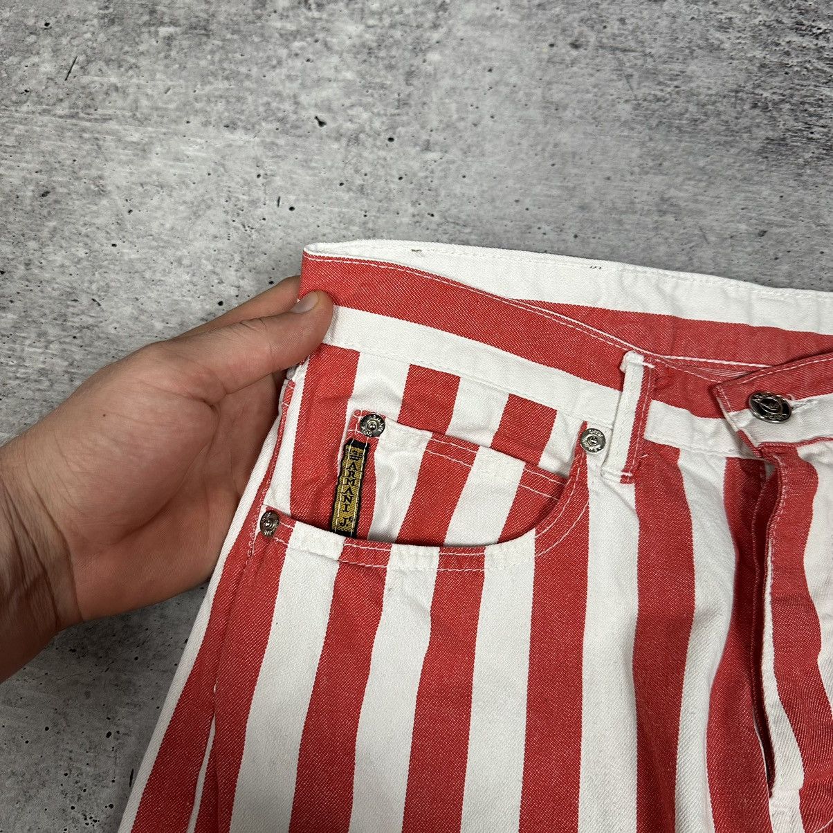 Armani × Vintage Armani Jeans Vintage Striper Red-White Metal Logo Women’s Size 29" - 4 Thumbnail
